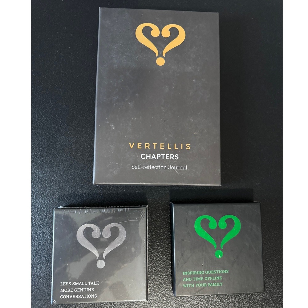 Vertellis Chapters Self-Reflection Journal & Holiday Edition Card Game Bundle